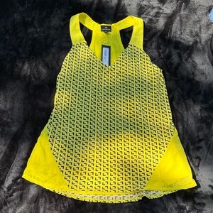 Worthington Yellow and Black Geometric Tank Top